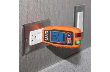 Image of Klein Tools GFCI Receptacle Tester w/LCD, Orange/Black, RT250