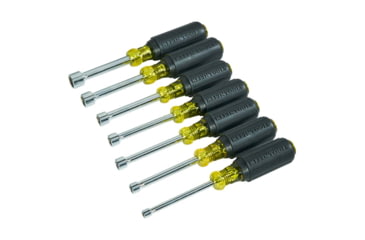 Image of Klein Tools Magnetic Nut Driver Set, 3In Shaft, 7Piece, Black/Yellow, 631M
