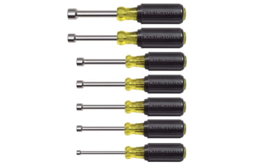 Image of Klein Tools Magnetic Nut Driver Set, 3In Shaft, 7Piece, Black/Yellow, 631M