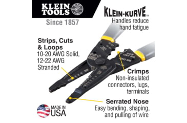 Image of Klein Tools Nose Wire Stripper/Crimper Long, 1009