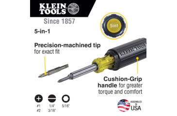 Image of Klein Tools Screwdriver/Nut Driver 5-in-1, 32476