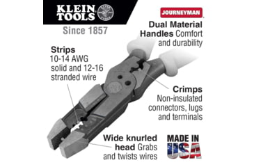 Image of Klein Tools Pliers w/Crimper Hybrid, J215-8CR