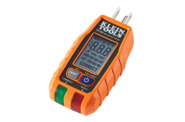 Image of Klein Tools GFCI Receptacle Tester w/LCD, Orange/Black, RT250