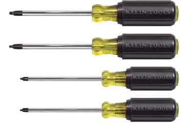 Image of Klein Tools Square Reces Screwdriver Set, 4Piece, Black/Yellow, 85664