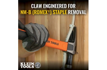 Image of Klein Tools Straight-Claw Hammer, 18oz, 15In, Orange/Black, H80718