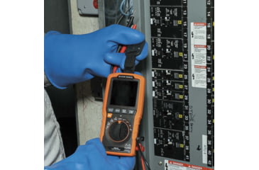 Image of Klein Tools TRMS Auto-Ranging Slim Digital Multimeter, 600V, Temp, Orange/Black, MM450