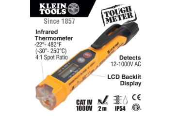 Image of Klein Tools Voltage Tester w/Infrared Thermometer Non-Contact, NCVT-4IR
