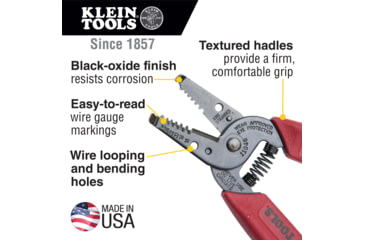 Image of Klein Tools Wire Stripper /Cutter, 16-26 AWG Stranded, Red, 11046