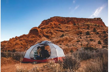 Image of Klymit Cross Canyon Tent, 3 Person, Red/Grey, 09C3RD01C