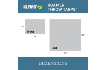 Image of Klymit Roamer Throw Tarp, Grey, Large, 09RMGY01D