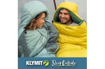 Image of Klymit Wild Aspen Sleeping Bag, 0 Degrees, Yellow, Large, 13WAYL00D