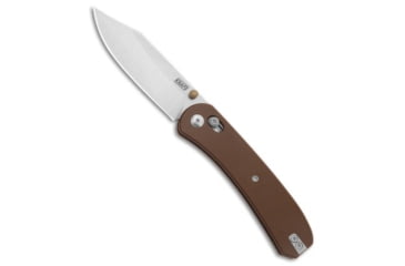 Image of Knafs Co. KNAFS Lander 2 Clutch Lock Clip Point Knife Brown Micarta 3.25" Satin, Brown, CPM S35VN, adult, BHQ-208425