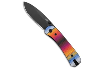 Image of Knafs KNAFS Lander 1 Liner Lock Knife Mexican Blanket Printed G-10 2.75" Black SW, Black/Blue/Orange/Yellow, D2, adult, BHQ-234110