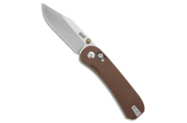Image of Knafs KNAFS Lander 3 Clutch Lock Clip Point Knife Brown Paper Micarta 2.75" Satin, Brown, CPM S35VN, adult, BHQ-208427