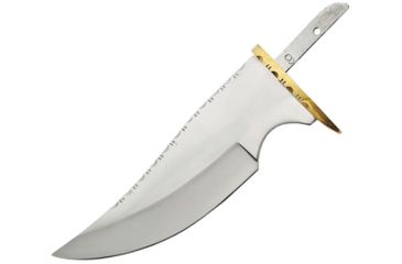 Image of Knifemaking Blade With Sheath Fixed Blade Knife, 6.25in, Stainless Steel, Standard Edge, Mirror Polish, Handle BLSOB7