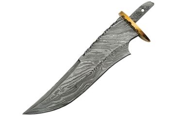 Image of Knifemaking Damascus Blade With Sheath Fixed Blade Knife, 6.5in, Damascus Steel, Standard Edge BLSODMB3