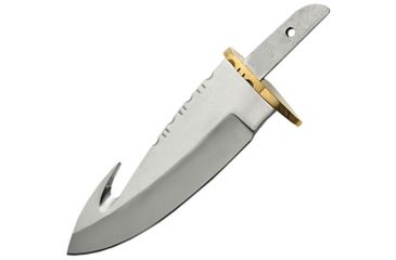 Image of Knifemaking Guthook Blade With Sheath Fixed Blade Knife, 4in, Stainless Steel, Standard Edge, Mirror Polish, Handle BLSOB2