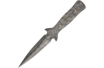 Image of Knifemaking Knife Blade Boot Knife, 4.25 double edge Damascus steel blade, One-piece construction, SM-APR-BL7 DAMASCUS