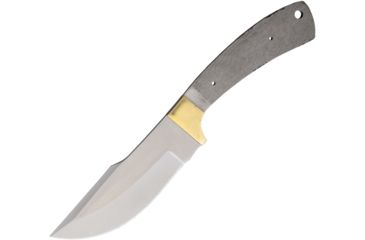 Image of Knifemaking Skinner Blade With Guard Fixed Blade Knife, 5in, Carbon Steel, Standard Edge BL612