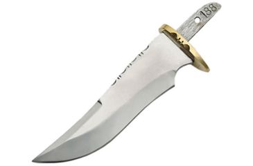 Image of Knifemaking Skinner Blade With Sheath Fixed Blade Knife, 4.5in, Stainless Steel, Standard Edge, Mirror Polish, Handle BLSOB6
