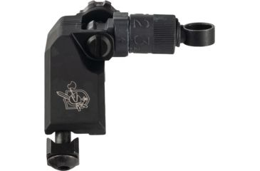 Image of Knight's Armament 45 Degree Offset Folding Micro Rear Sight, 600 Meter, Clamp Mount, Black, 30878