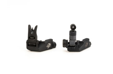 Image of Knight's Armament Offset Fixed Front and Rear Sight, Black, 31593