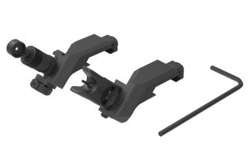Image of Knight's Armament Offset Fixed Front and Rear Sight, Black, 31593