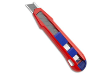 Image of Knipex Knipex 6.5" CutiX Universal Snap Knife 90 10 165 BKA, Blue/Red, -, adult, BHQ-178037