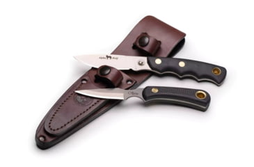 Image of Knives of Alaska Alpha Wolf / Cub Bear Combo Fixed Blade Knives, 3in / 2.75in, CPM MagnaCut Stainless Steel, Drop Point /Caping Blade, Santoprene, Black Handle, 00372FG