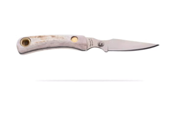 Image of Knives of Alaska Alpha Wolf / Cub Bear Combo Fixed Blade Knives, 3in / 2.75in, CPM MagnaCut Stainless Steel, Drop Point /Caping Blade, Stag, Brown And White Sculpted Bone Handle, 00373FG