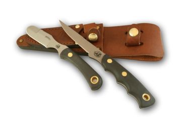 Image of Knives of Alaska Jeager D2 Muskrat Combo Knives, Suregrip Handle, Black 00257FG