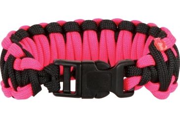Image of Knotty Boys Fat Boy Survival Bracelet, Black and Pink, 8in. Diameter KY119