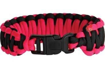 Image of Knotty Boys Fat Boy Survival Bracelet, Black and Pink, 9in. Diameter KY109