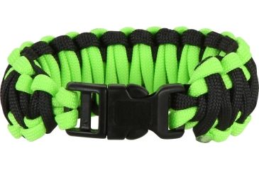 Image of Knotty Boys Fat Boy Survival Bracelet, Black-Neon Green, 8in. Diameter KY113