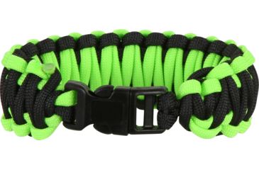Image of Knotty Boys Fat Boy Survival Bracelet, Black-Neon Green, 9in. Diameter KY103