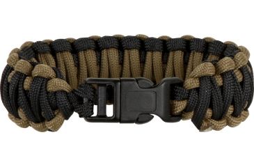 Image of Knotty Boys Fat Boy Survival Bracelet, Coyote Brown-Black, 9in. Diameter KY107