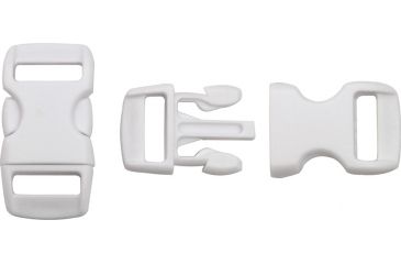 Image of Knotty Boys Hard Plastic Buckle-50 Piece, White, 3/8in. KYBZ05W