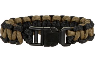 Image of Knotty Boys Single Weave Survival Bracelet, Black and Coyote Brown, 8in. Diameter KY217