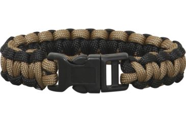 Image of Knotty Boys Single Weave Survival Bracelet, Black and Coyote Brown, 9in. Diameter KY207