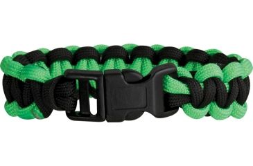Image of Knotty Boys Single Weave Survival Bracelet, Black-Lime Green, 8in. Diameter KY213