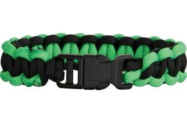 Image of Knotty Boys Single Weave Survival Bracelet, Black-Lime Green, 9in. Diameter KY203
