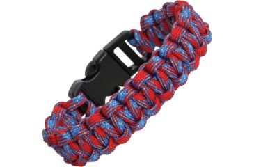 Image of Knotty Boys Themed Survival Bracelet, Red-Blue-Gray, Medium KY361