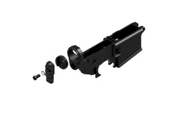 Image of KNS Precision AR15 Buffer to Picatinny Rail Adapter Kit with Flange, Black, AR/MCX Adap w/ Flange