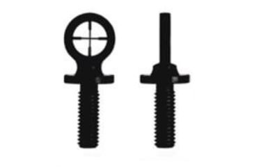 Image of KNS Precision AR15/M16/AR10/ SR25 Standard-Duplex Sight, Black ARSTDU