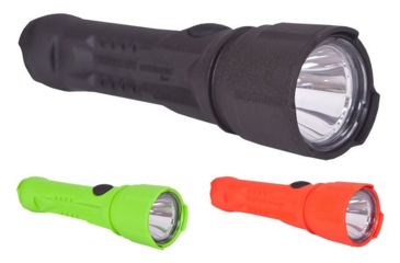 Image of Koehler Bright Star Razor 3-AA LED Flashlight, Black, Hi-Vis Green, Safety Orange