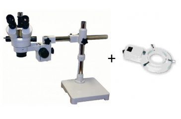 Image of Konus Crystal-Pro 7x-45x Stereoscopical Trinocular Microscope 5424 w/ Konus Microscope Direct Light Illuminator 120V 5483