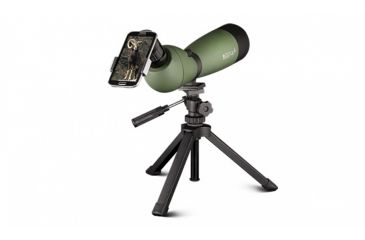 Image of Konus KonuSpot-80 20-60x80 Angled Spotting Scope,Tripod/Case/Camera &amp; Smartphone Adapter, Green, 7120B