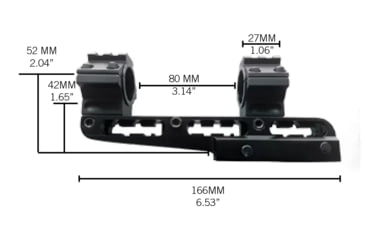 Image of Konus Universal Cantilever mount 30mm - 1in with adjustable length, KL7219