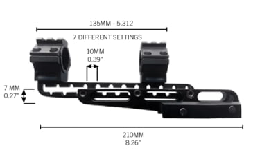 Image of Konus Universal Cantilever mount 30mm - 1in with adjustable length, KL7219