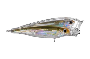 Image of Koppers Live Target Glass Minnow Popper Lure 2-1/2" - Silver/Natural 120887